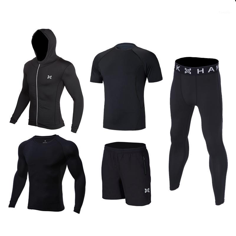 

2020 New Reflective Mens Sports Running Set Quick Dry Basketball Jogging Tights Compression Suit Sports Yoga Gym Fitness Clothes1, 3643642 gray