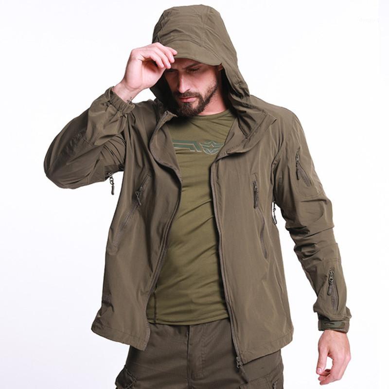 

Summer Sun protection jacket Men Breathable Waterproof Quick dry thin hooded coats Outdoor Fishing Camping Hiking outerwear Tops1, Black