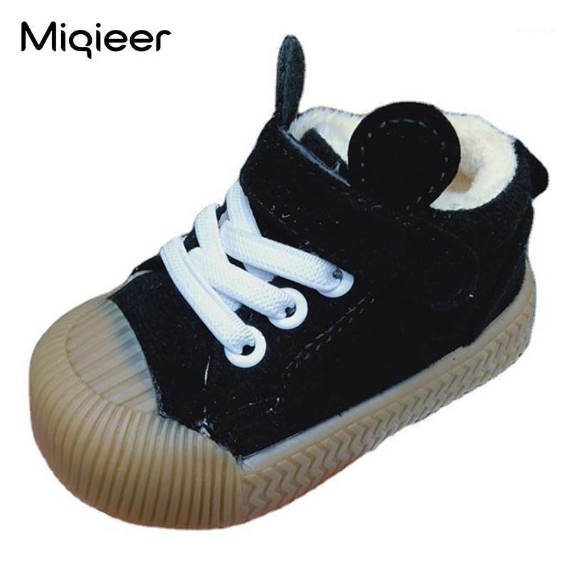 

Winter Baby Leather Soft Soles Infant Toddler Shoes Children Plush Warm Thicken Cotton Sneakers Boys Girls First Walkers Shoes1, Yellow