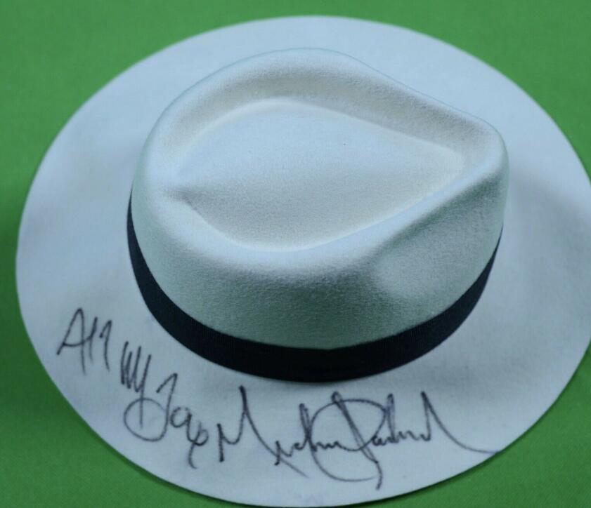 

michael Jackson collection hand Signed signatureed Autographed cap hats, Black;white
