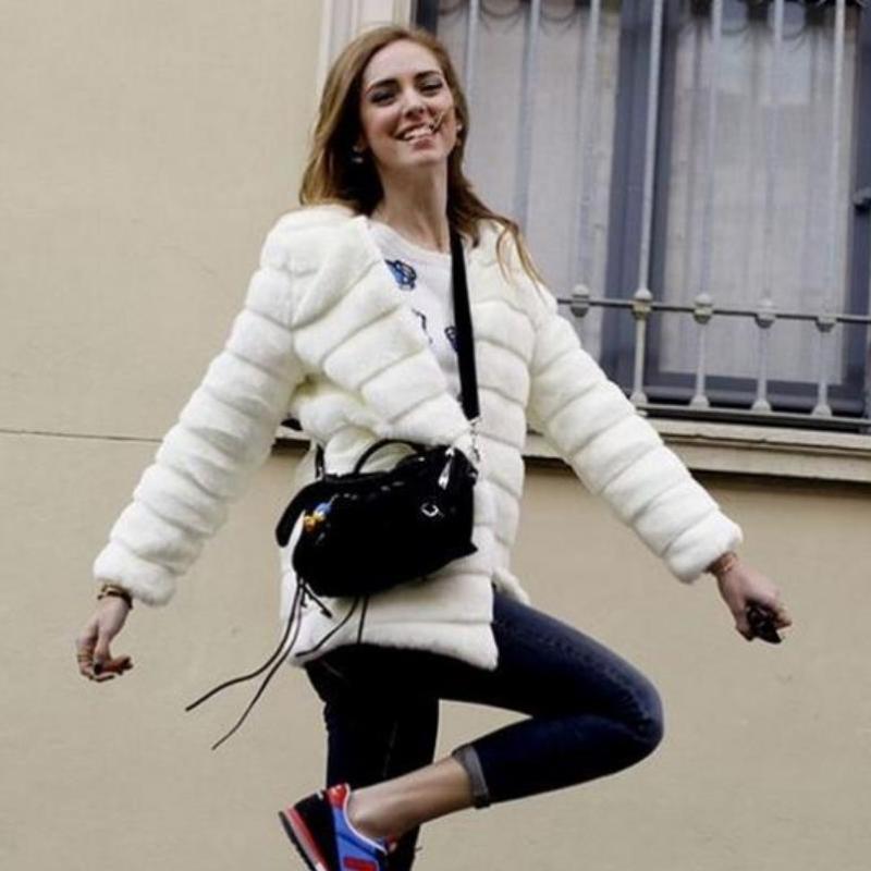 

4XL plus size 2021 wainter new faux fur coat warm wool jacket Korean Slim was thin fur coat thickwe warm wj684, White