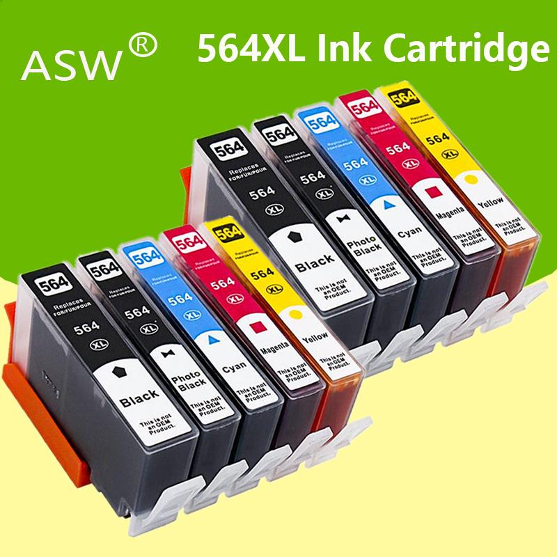 

ASW 564XL Ink Cartridge for 564xl 564 compatible for Photosmart B8550 C6324 C310a C410 6510 D5460 7510 B209a 4610 3070A