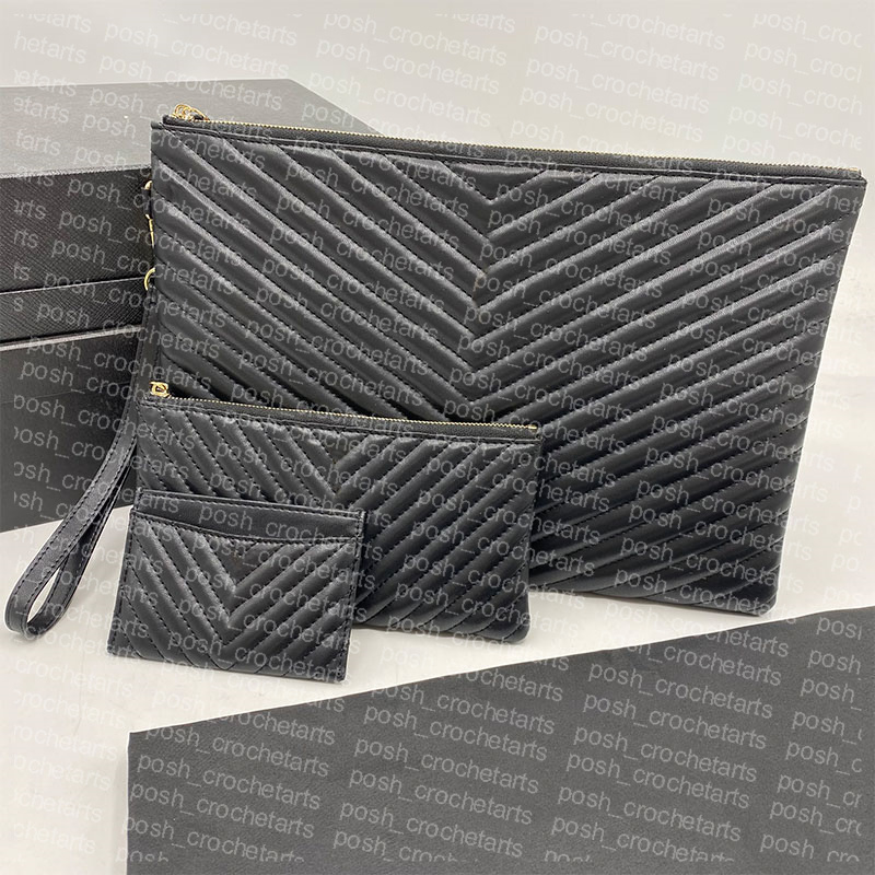 

Chevron Clutch Bags With Wrislet and Matching Card Holder Sold with Box, C style