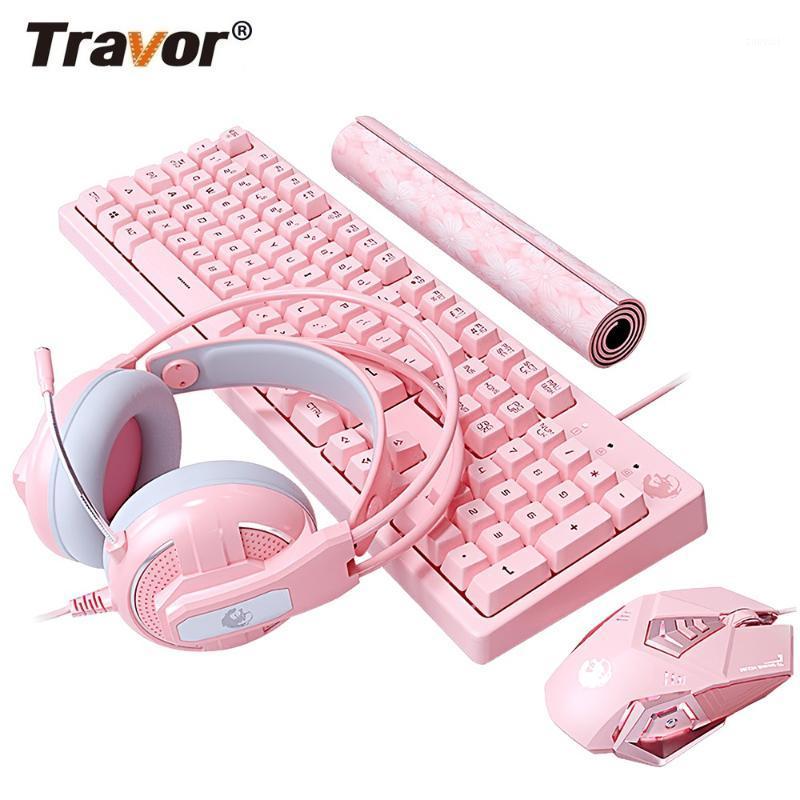 

Travor LED Backlit Gaming Keyboard and Mouse Combo Wired USB Keyboard 4800DPI Notebook Laptop For Office Home1