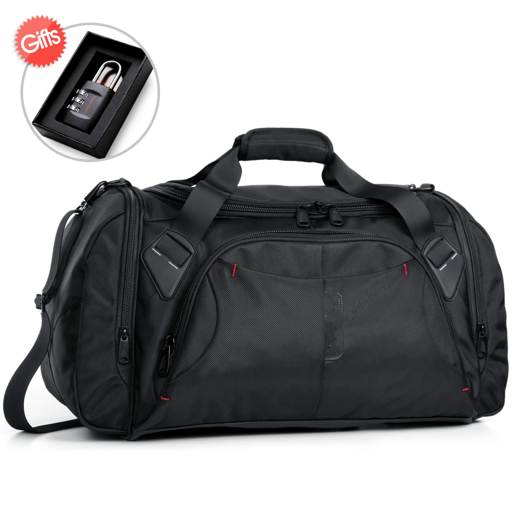 

Sport Luggage Travel Bags for men Nylon Duffle Handbag Large Organizer Folding Backpacks 40L Capacity Black/Red/Blue, Navy
