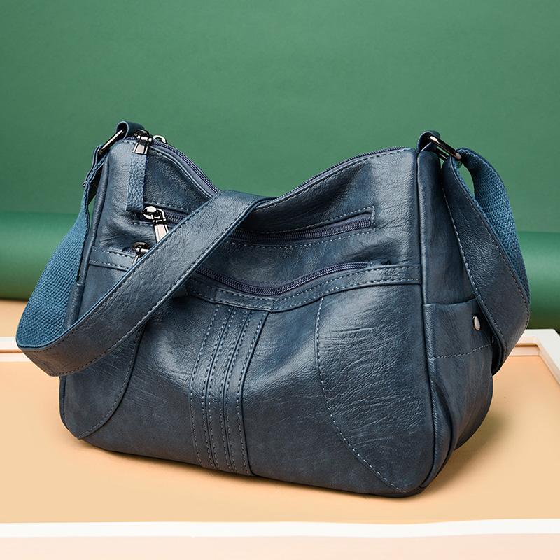 

2021 Classic Ladies Handbag Women Shoulder Messenger Bags High Quality Leather Ladies Crossbody Bags Tote Bag Sac, Black