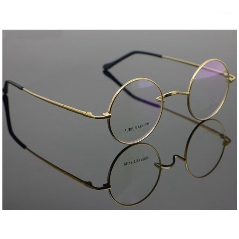 

Pure Titanium Vintage Small Round 42 44mm John Lennon Eyeglass Frames Myopia Rx Able Glasses1 Sunglasses