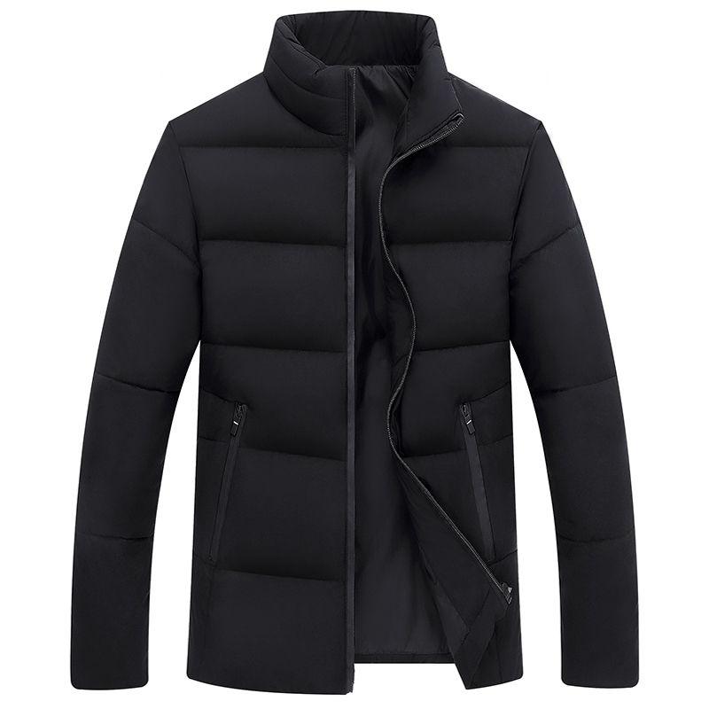 

Newest White Duck Down Men's Winter Down Jackets Quality Thick Big Size Coats Snow Warm Stand Collar Outerwear Brand Parkas 201111, Black jacket