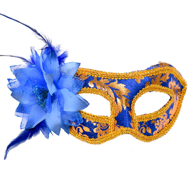 

Venetian Half face flower mask Masquerade on stick Sexy Halloween christmas dance wedding Party supplies