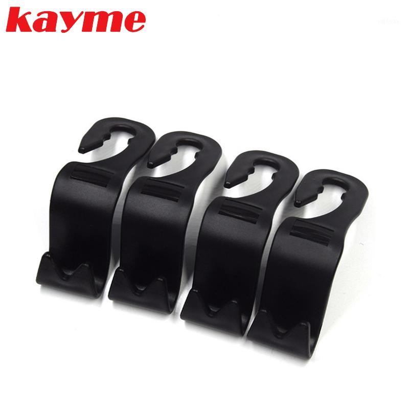 

Kayme 4pcs car back seat headrest hooks organizer auto trunk bag hook hanger holder fastener clips for car1