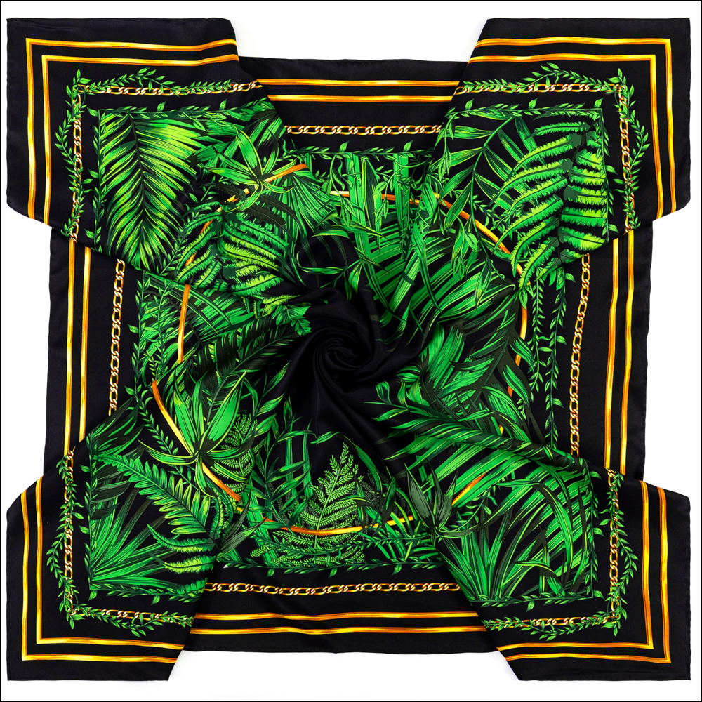 

Silk Edge Scarf Women 90 90 Satin Scarfs Vintage Head Neck Scarfs Shawl Female Foulard Femme