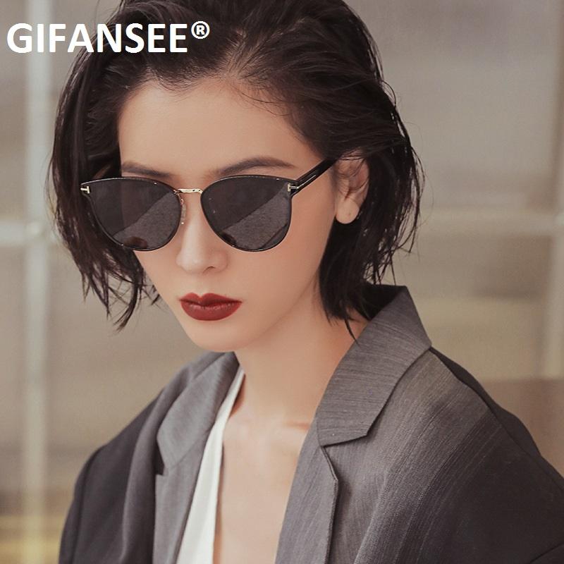 

GIFANSEE Luxury Polarized Women Sunglasses Fashion Round Ladies Vintage Brand Designer cat eye woman Female Sun Glasses oculos