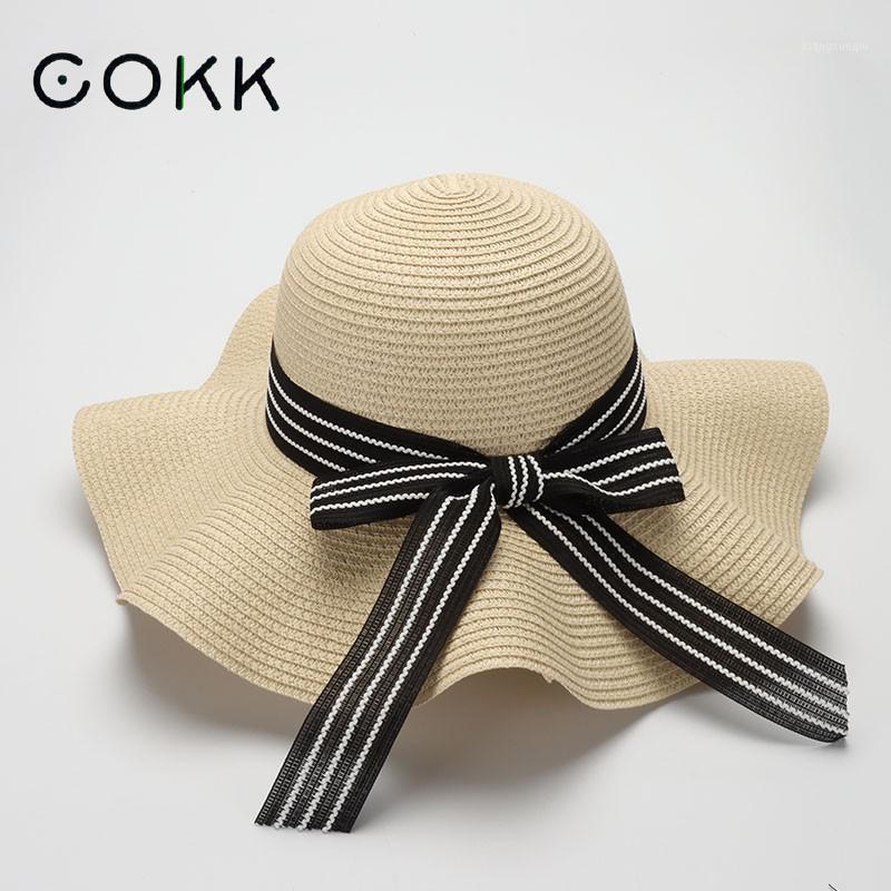 

Summer Hats For Women Straw Sun Hat With Ribbon Sunshade Suncreen Protection Beach Wide Brim Gorro Sunhat Female, Blue;gray