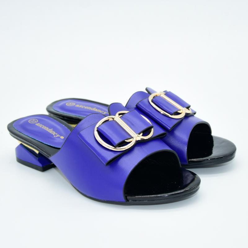 

Blue Women Elegant Flat-Heel Slippers,Women Casual Sandals Summer Shoes drop silppers DF20807-21, Blue color