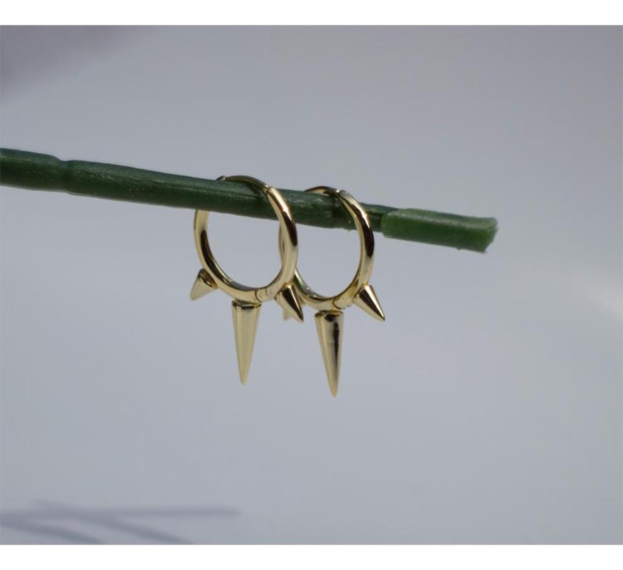 

925 sterling silver earring creative design Tapered willow ear ring personality trend ear bone cute girl boy silver jewelry