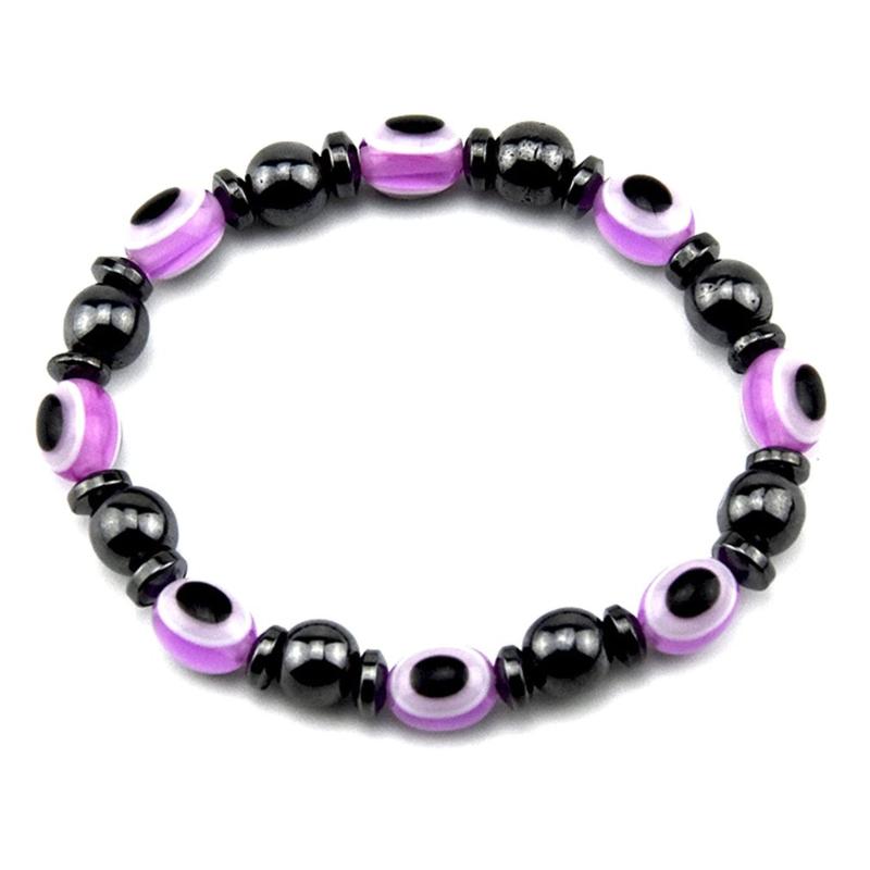 

Magnetic Bracelet Hematite Bangles Healing Beads Stretch Bracelets For Lose Weight Female Male 5 Colors