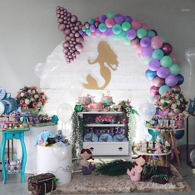 

1set Party Balloons Ocean Under The Sea Balloon Set Girl 1st Birthday Decoration Baby Shower Decor Supplies1