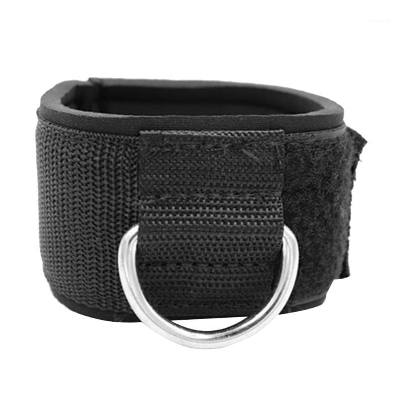 

1 Pair of Ankle Straps Gym Leg Stretch Training Cotton Protective Tools for Man Woman (Black)1