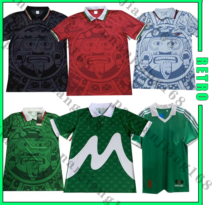 

Mexico 1986 1994 1995 1998 Retro Soccer Jerseys Blanco Hernandez Ramirez Sanchez 86 98 Vintage Football Camisetas Classic Shirts Kit