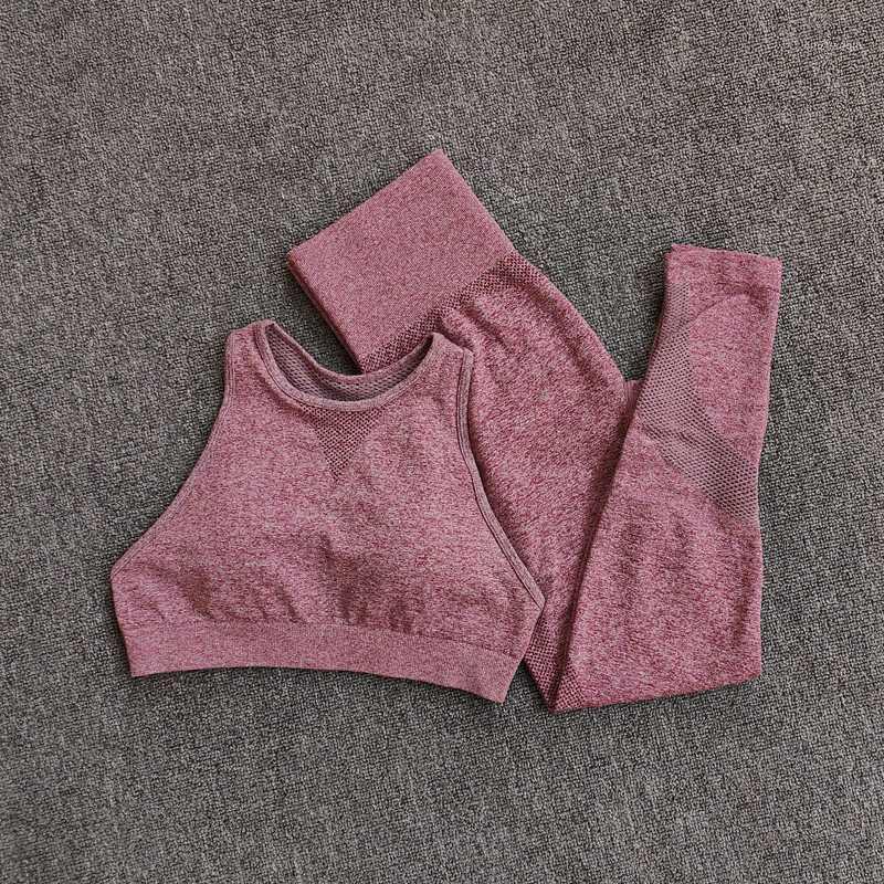 

Seamless Yoga Set Workout Sport Gym Leggings+Sports Bra Fitness Clothing Yoga Set For Women' Sportswear Sports Suits1, Bragray