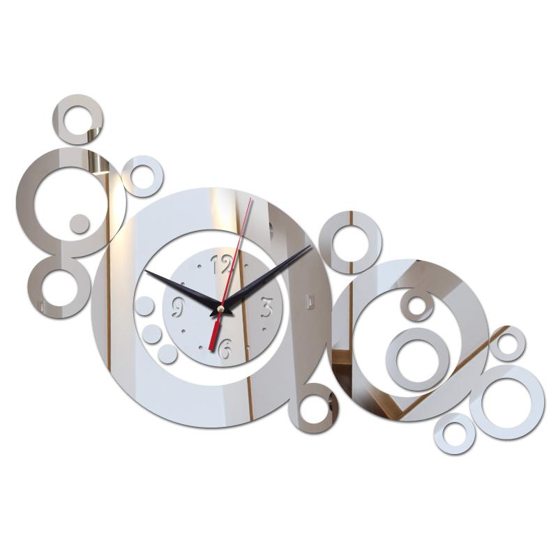 

direct selling wall clock Europe acrylic mirror home decoration Quartz wall clocks still life living room diy stickers