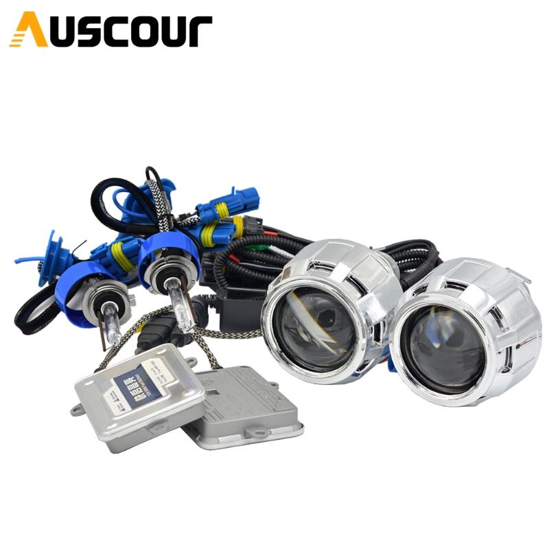 

2.5inch 55W bixenon Projector lens hid xenon kit car assembly kit bulb modify for H1 H4 H7 xenon model car ac ballast bulb