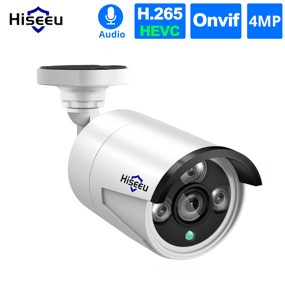 

4pcs/lot 4MP POE IP Camera Audio H.265 Security Outdoor Waterproof Camera CCTV Video Surveillance P2P ONVIF