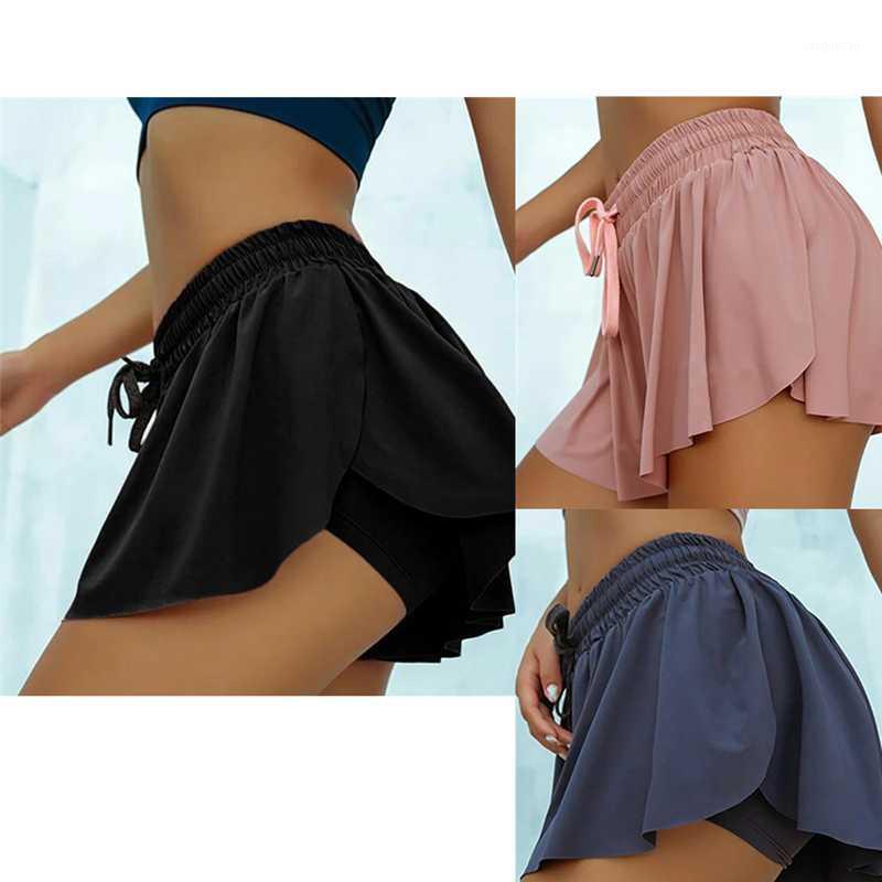 

Women Comfy pants,Drawstring Casual pants,Elastic Waist Shorts,Fake 2pcs Skirt,Solid short pants Running Fitness Yoga Clothes1, Purple