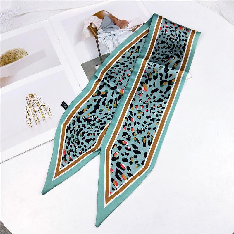 

Fashion Geometric Stripe Skinny Scarf For Women Hair Neck Silk Scarf For Ladies Foulard Headband Bag Scarves & Wraps