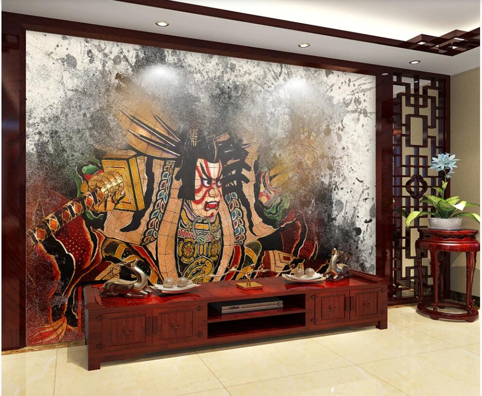 

3d wallpaper custom photo mural Hand drawn Japanese style samurai ninja sumo watercolor home decor 3d wall murals wallpaper for walls 3 d, Non-woven wallpaper