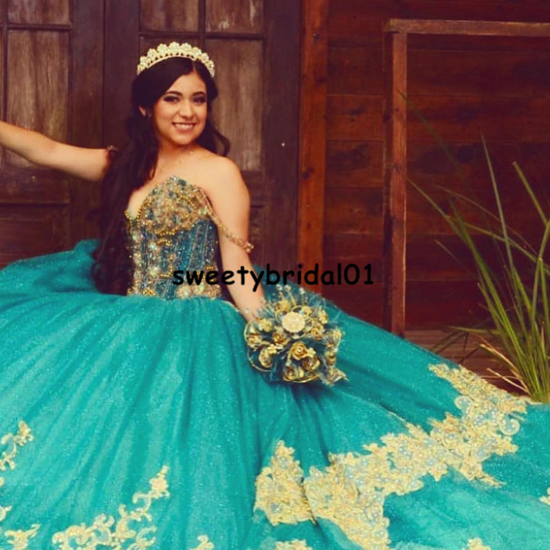 

Charming vestidos de 15 años 2021 Beaded Quinceanera Dresses Applique Lace Sweetheart Ball sweet 16 Prom Gowns, Olive