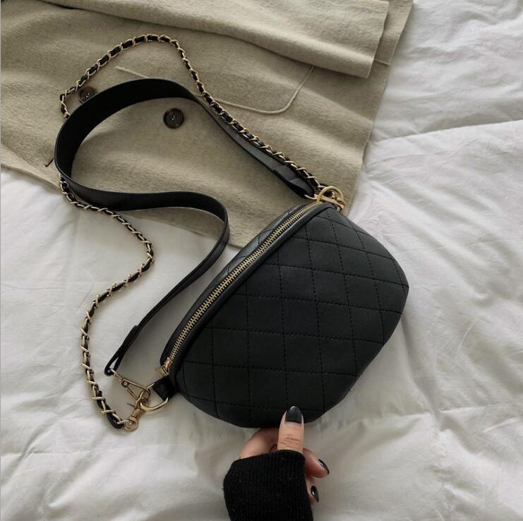 

2020 Women Chest Bag New Designer Waist packs Pu Crossbody Bag Fanny Pack Messager Bags Belt1, Black