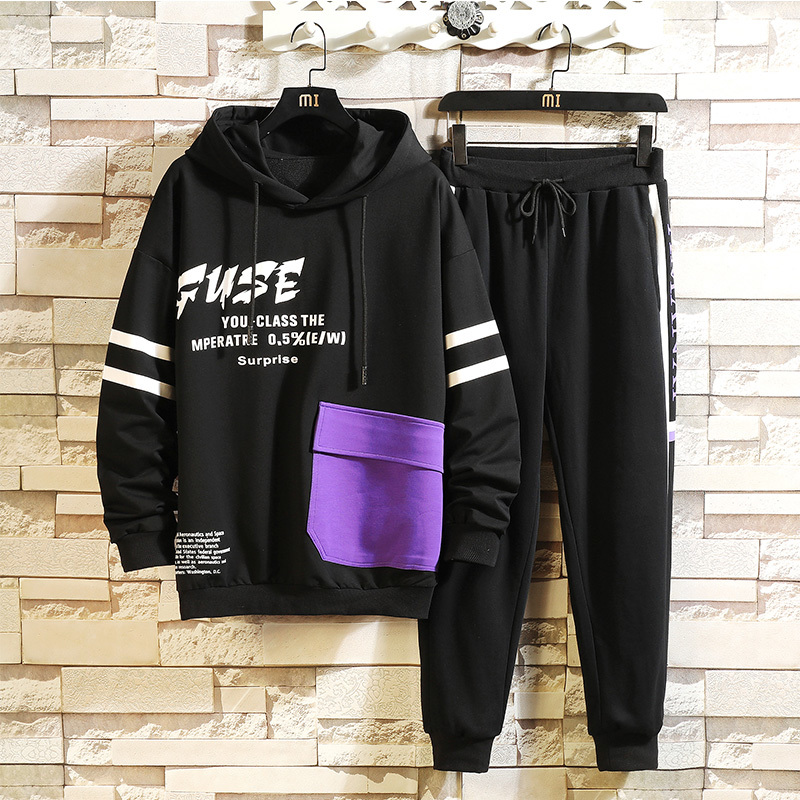 

New Black White Men's Sportswear Sets 2021 Autumn Spring Casual Sport Tracksuit Sweatshirt+sweatpants Track Suit Trouers 1ljl, Tz713 c