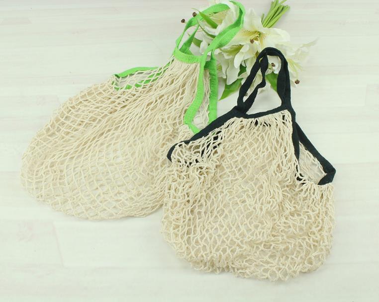 

Reusable Grocery Toys Storage Bag Mesh Shopping Bags Foldable Natural Cotton String Bag colorful1