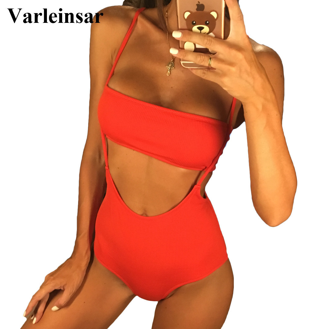 

New Yellow Ribbed Bikini Bather two pieces swimsuit High Waist Bikini set Swimwear Women Bathing Suit female V660 Y200319