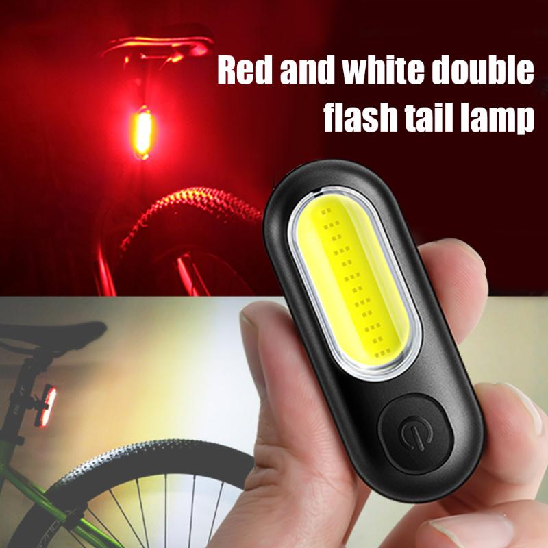 

Bike Lights COB LED Bicycle Lamp USB Rechargeable 5 Modes Red White MTB Road Taillight Safety Helmet Warning Light Cycling Equipment