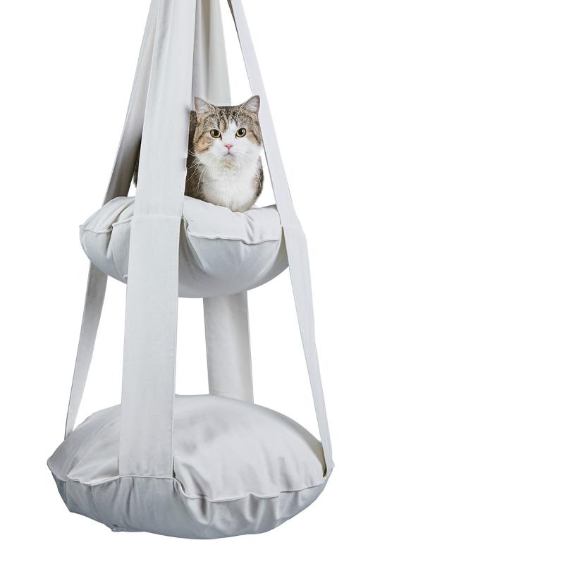 

Cat Bed Cream Cloud Hanging Cat Bed Pet Furniture Gift Tree