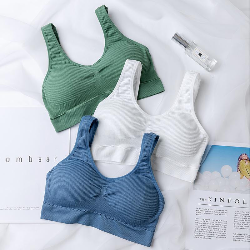 

Seamless Sports Bra for Women,Wireless Top Push Up Sports Bra,Gym Fitness Top Yoga Bra Female Sport Brassiere, Green