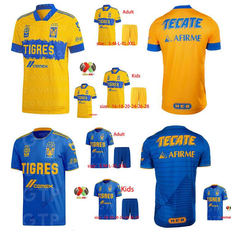 

2020 2021 uanl Tigres Gignac football suit 20 21 Vargas camiseta Maillot home and away Pizarro Mexican adult men's + children's football sui, Multi