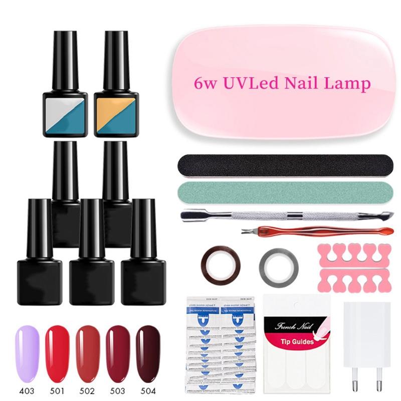 

Nail Extension Starter Kit with UV Light Nail Builder Gel Quick Manicure Tool Ki X7JA