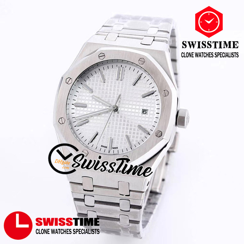 

Sale New 41mm 15500 15500ST A2813 Automatic Mens Watch White Texture Dial 316L Stainless Steel Bracelet Luxury Watches SwissTime A12a, Customer-defined waterproof service