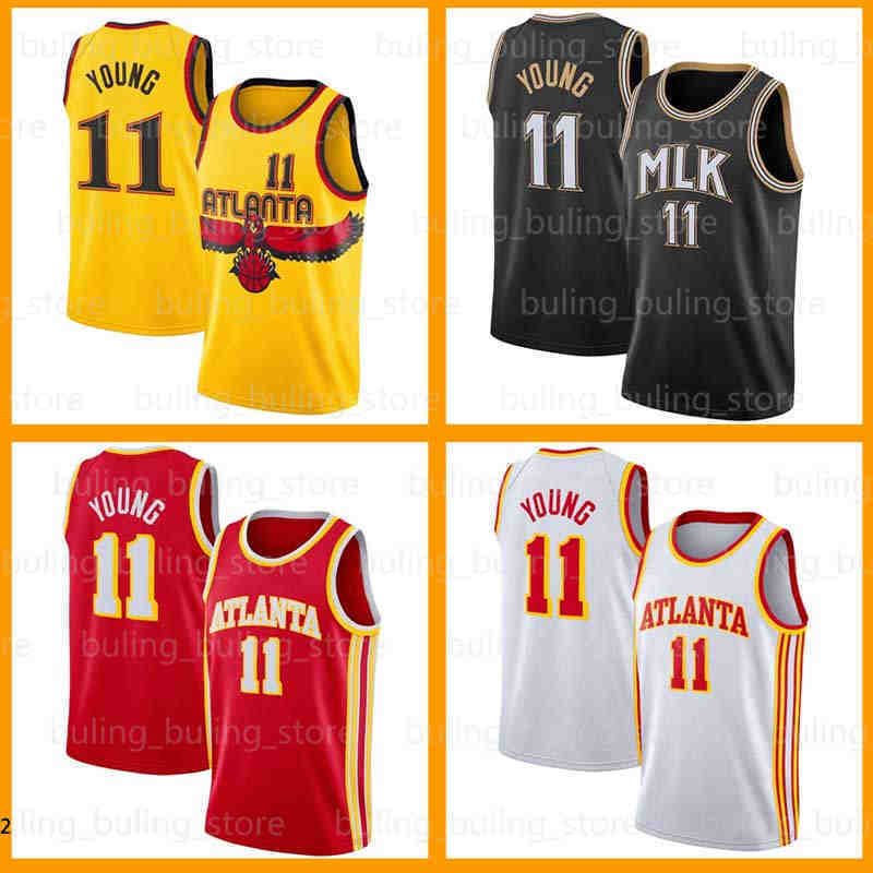 

2021 2022 Basketball Jerseys Trae 11 Young Jersey Deandre Spud 4 Webb Hunter Black Atlanta''Hawks''Mens City Anniversary, Black;red