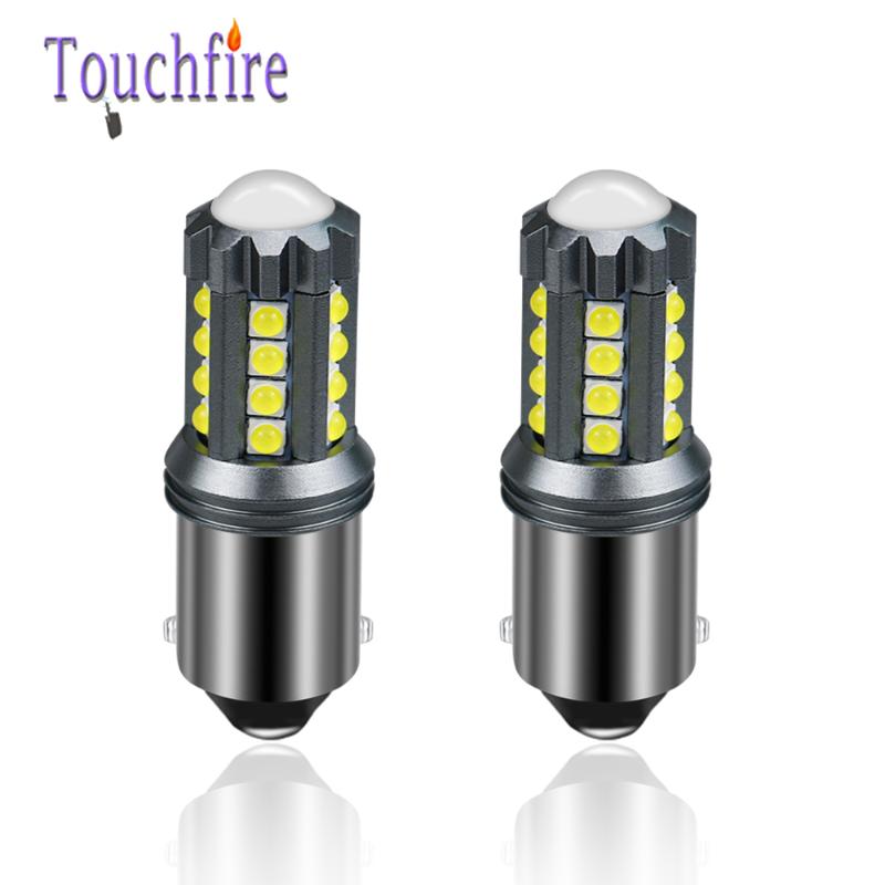 

2PCS P21W 1156 BA15S Canbus ERROR FREE 23 LED-3030 SMD Car LED Bulb Replace 1600Lm Auto Brake lamp Reverse Signal Light No Flash, As pic