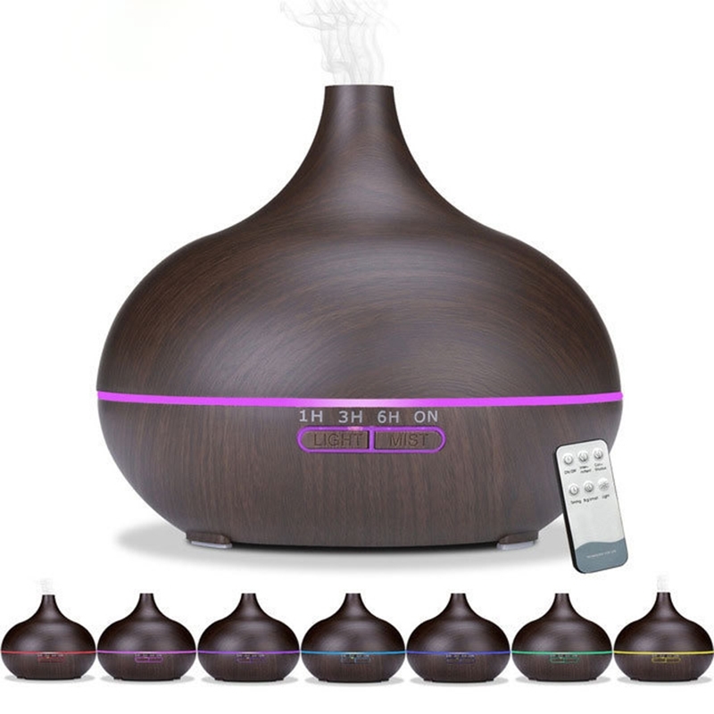 

400 ml USB aroma oil diffuser wood electric humidifier ultrasonic air humidifier aromatherapy LED light mist maker for home Y200111