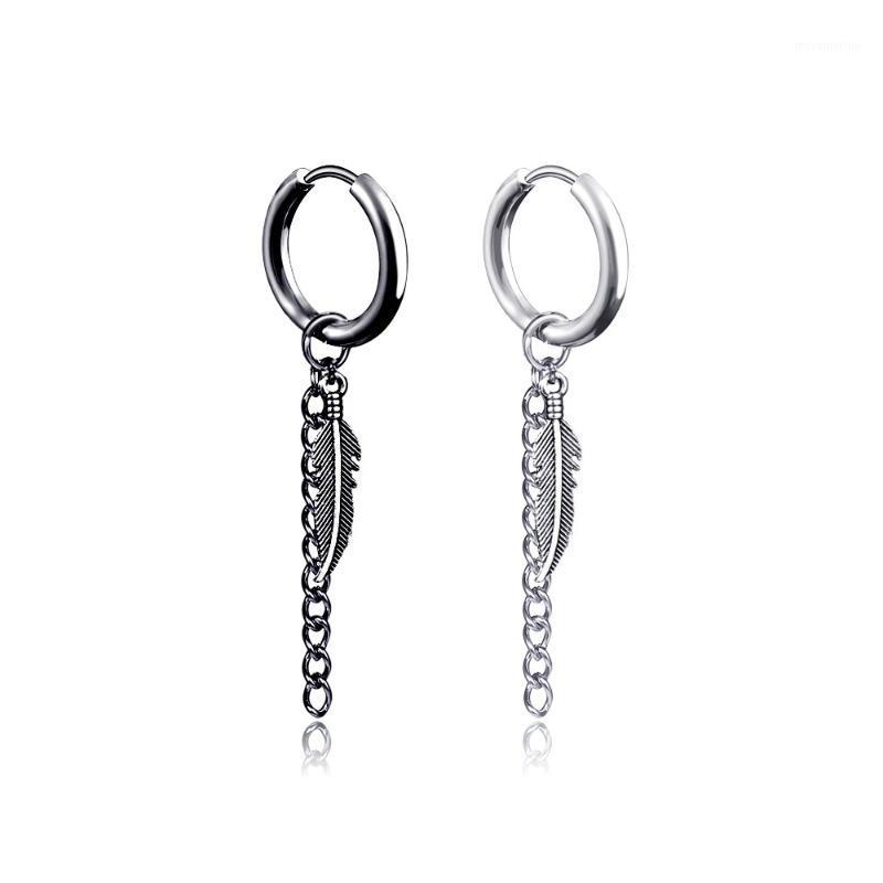 

2Pcs Top quality Tassel Chain Earrings Tide Earrings Pierced Titanium Steel Tassel Industrial Piercing Sexy Jewelry1