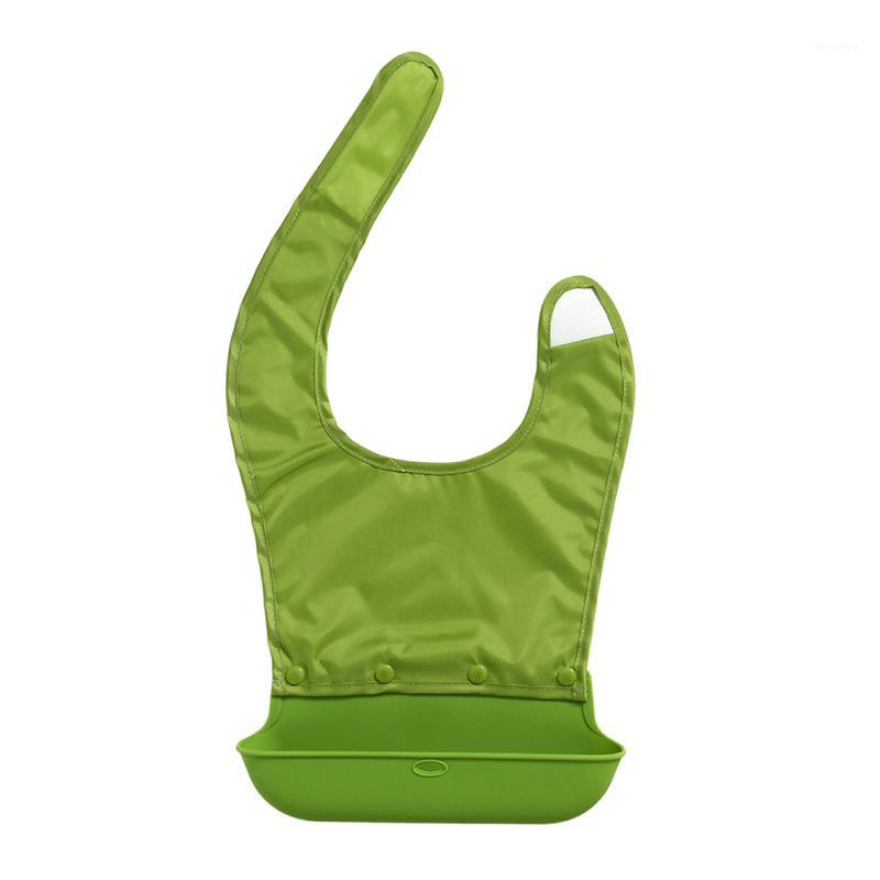 

Adult Bib Mealtime Clothing Protector with a Detachable Crumb Catcher Anti-leakage Bib for Seniors Elderly Disabled TB S1