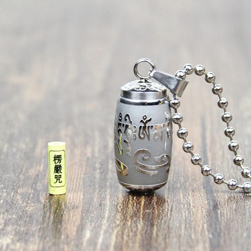 

Stainless Steel Om Mani Padme Hum S Pendant Necklace For Women Men Buddhism Party Vintage Mantra Bottle Ash Urn Necklace Jewelry