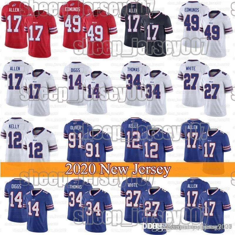 

custom 17 Josh Allen jersey 14 Stefon Diggs jersey Buffalo Bill 49 Tremaine Edm Jim Kelly Thurman Tho Marcell Dareus Kyle Williams men, Custom men (bier)