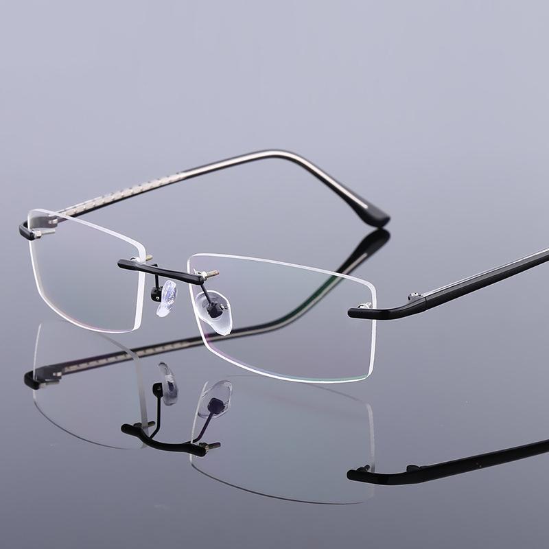 

Fashion Sunglasses Frames Rimless Eyeglasses Optical Glasses Frame For Men Clear Lens Ultralight Square Myopia Prescription Computer Eyewear