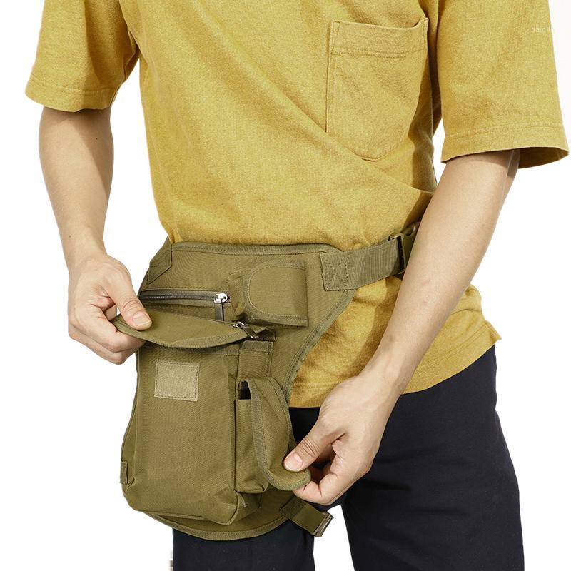 

Men Canvas Drop Leg Bag Waist Bag Fanny Pack Belt Hip Bum Travel Multi-purpose Climb Bags Running Unisex New1, Brown